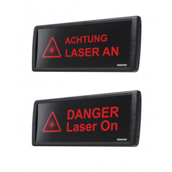 LED-Laserwarnleuchte - Laserwarnschild