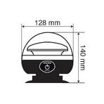 AKKU/230V LED-Warnleuchte mit Magnet und Sauger