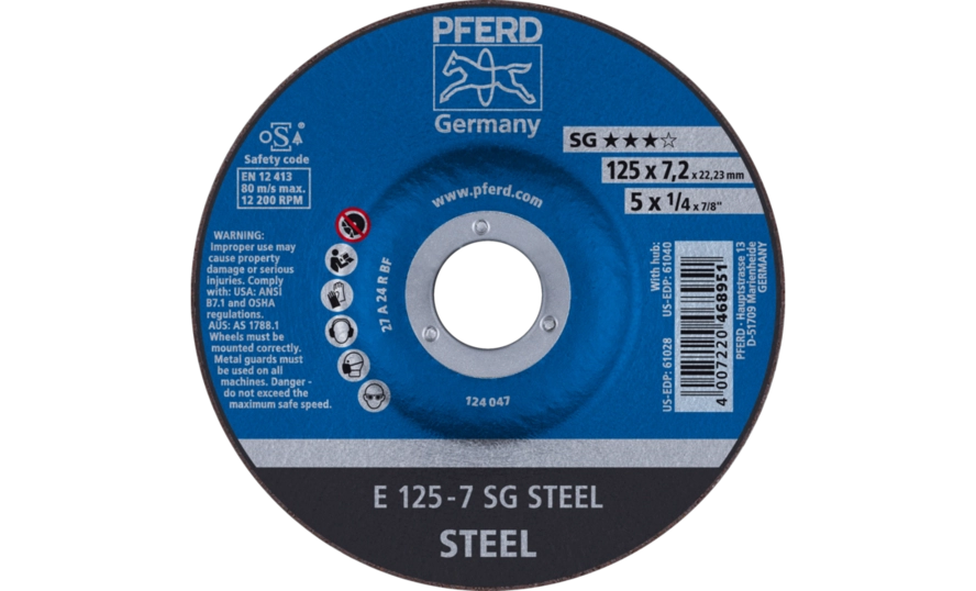 Schruppscheiben Leistungs-Linie SG E 125-7 SG STEEL