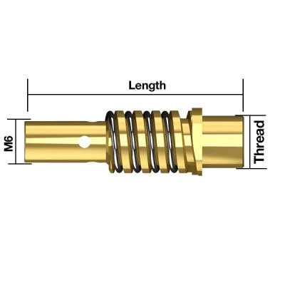 Düsenstock M6, Länge 42 mm