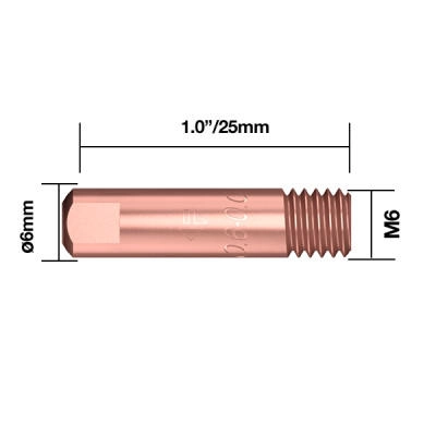 Stromdüse 0,6 mm M6 E-Cu (Set à 10 Stk.)